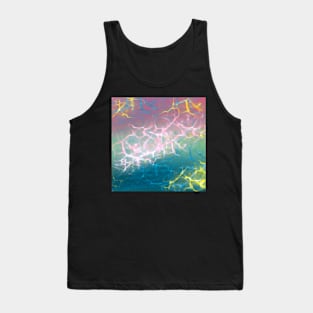 Blue Pink Marble Tank Top